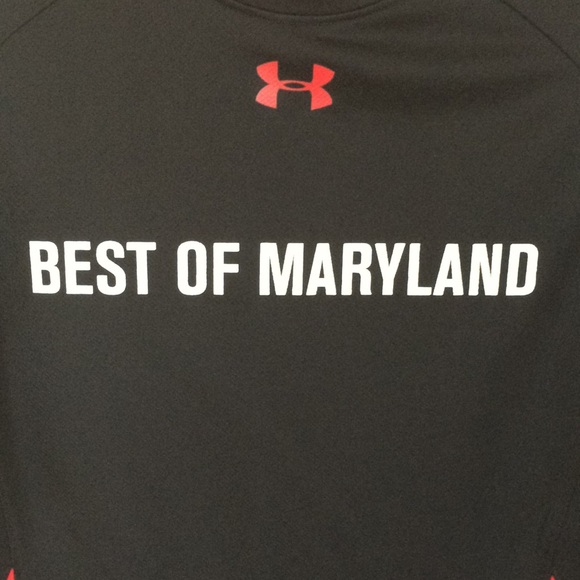 Maryland TERPS Team Issued Under Armour Heat Gear Shirt Size Adult Small Unisex - Picture 4 of 9